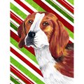 Patioplus Beagle Candy Cane Holiday Christmas Flag - Garden Size; 11 x 15 in. PA892577